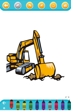 excavator games - coloring Screenshot 1