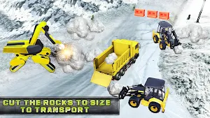 Real Heavy Snow Plow Truck Excavator Machine Games Screenshot 2