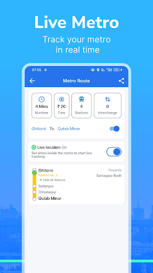 Metro App : Delhi Route Guide Screenshot 3