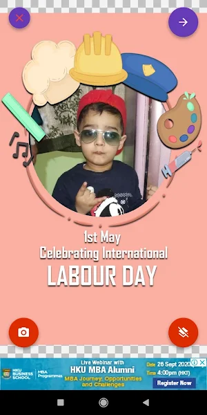 Happy Labor Day:Greeting,Photo Frames,GIF,Quotes Screenshot 3