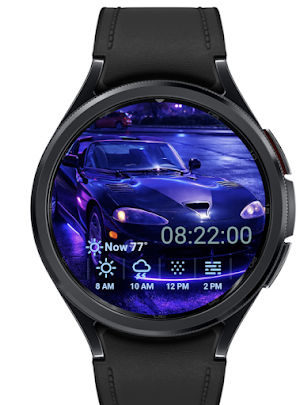 DarkPurpleRT10Watchface Screenshot 1