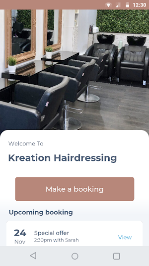 Kreation Hairdressing Screenshot 0