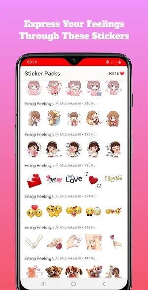 Emoji stickers feelings Screenshot 2