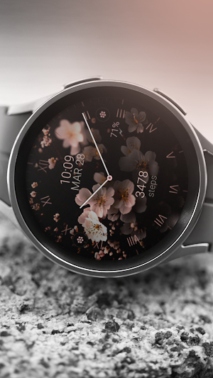 Spring Bloom 2 pink watch face Screenshot 3