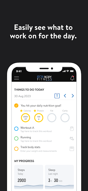 Iron Body Fitness App Screenshot 1