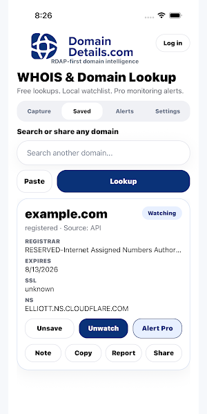 DomainDetails Screenshot 2