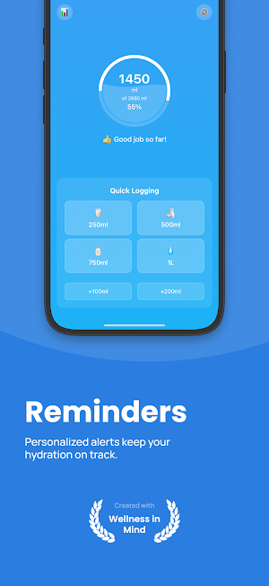 WaterTrack - Water Reminder Screenshot 1
