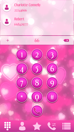 Pink Phone Dialer App Screenshot 0