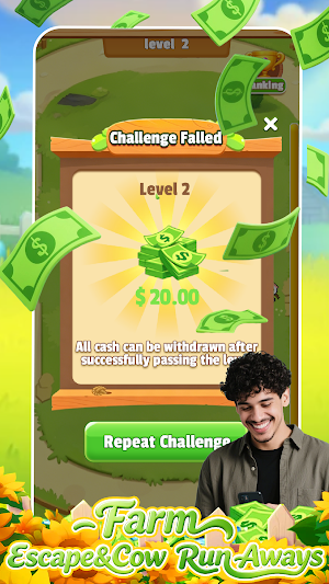 Cow Escape: Easy Win Rewards! Screenshot 0