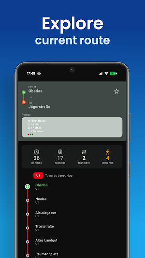 Vienna Metro Map U-Bahn Plan Screenshot 2