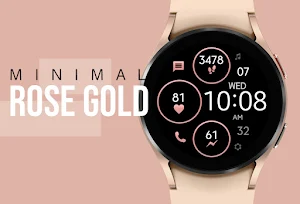 Minimal Rose Gold Watch Face Screenshot 0