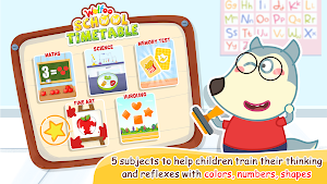 Wolfoo Study: School Timetable Screenshot 1