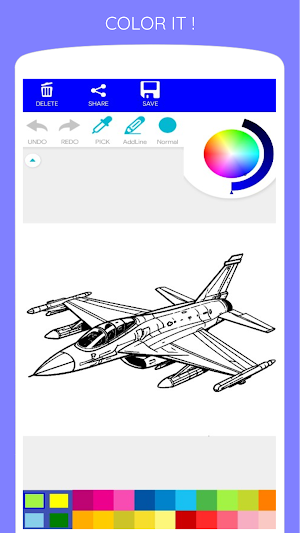 Battle Jet Fighter Coloring Screenshot 2