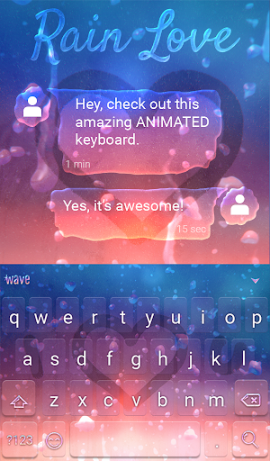Rain Love Animated Keyboard +  Screenshot 2