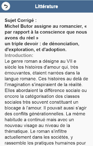 Littérature - Sujets Corrigés Screenshot 2