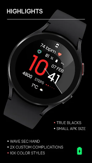 Awf Wave - watch face Screenshot 1