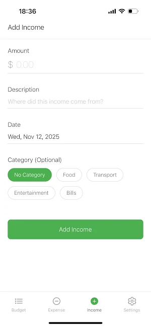 Simply Income Expenses Screenshot 2