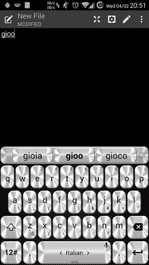 Keyboard Theme Metallic Silver Screenshot 2