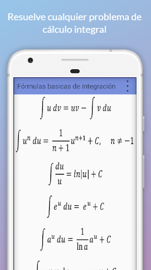 Fórmulas de cálculo integral Screenshot 2