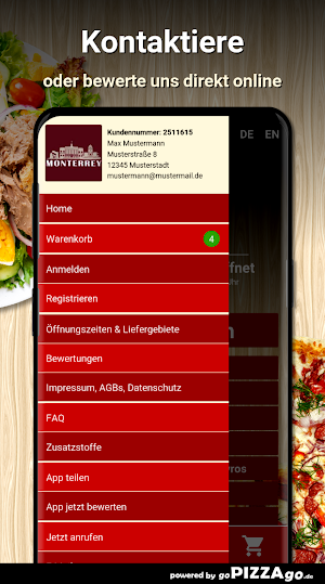 Pizza Monterrey Oldenburg Screenshot 2