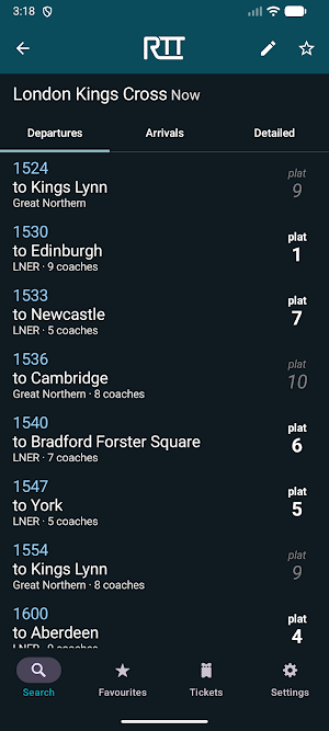 Realtime Trains Screenshot 2