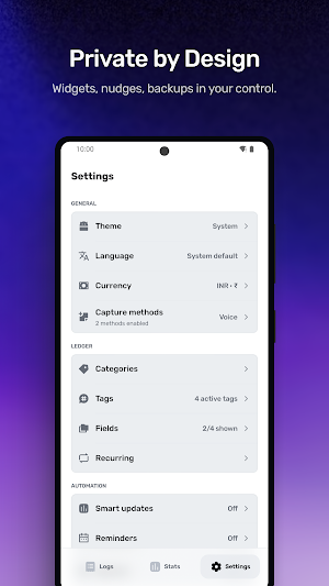 JotWell - Free Expense manager Screenshot 3