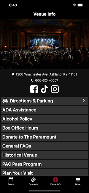 Paramount Arts Center Screenshot 1