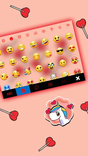 Love Heart Lollipop Keyboard B Screenshot 2