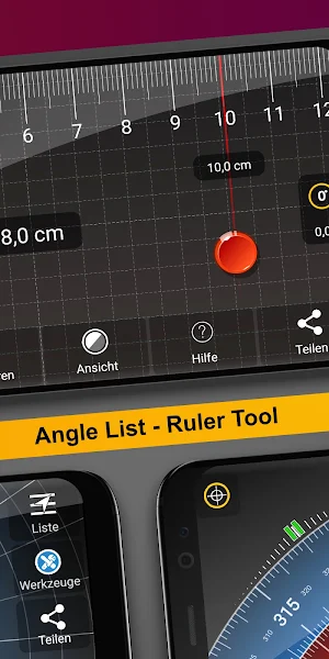 Measure App - Bubble Level, Clinometer, Protractor Screenshot 3