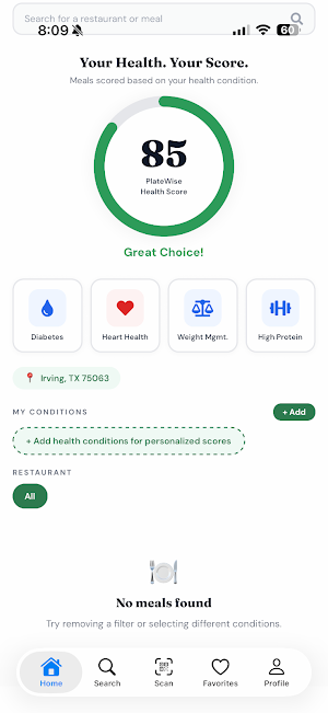 PlateWise Health - Android App Screenshot 0