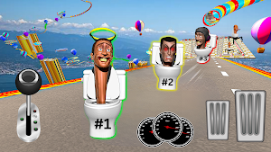 Toilet Stunt Driving Challenge Screenshot 2