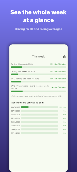 Drivers' Hours: HGV & Van Screenshot 3