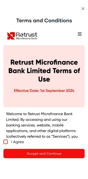 Retrust MFB Mobile App Screenshot 1
