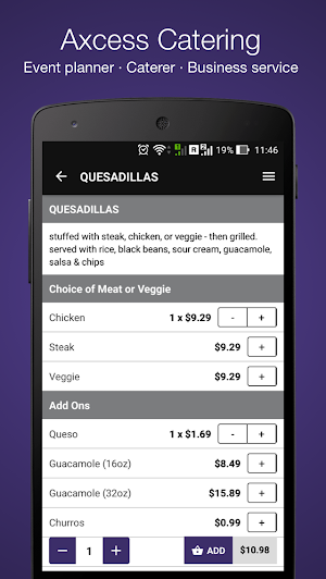 Axcess Catering & Events Screenshot 2