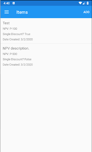 Net Present Value Single and I Screenshot 0