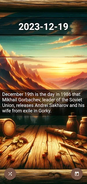 Past Pages: Daily Calendar Screenshot 0