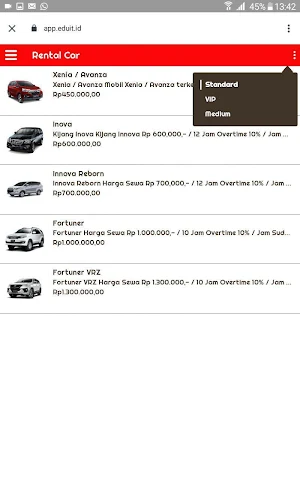 Bali Rent Car Screenshot 1
