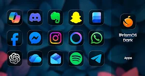iPrismOS (Dark) - Icon Pack Screenshot 2