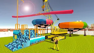 Build Water Theme Park: 3D Construction Simulator Screenshot 1