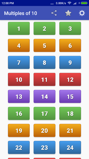 Maths Multiplication Tables Screenshot 1
