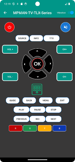 Remote Control for Mpman Tv Screenshot 2