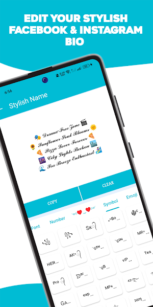 Stylish BioMaker- Fb Insta Bio Screenshot 3