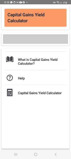 Capital Gains Yield Calculator Screenshot 0