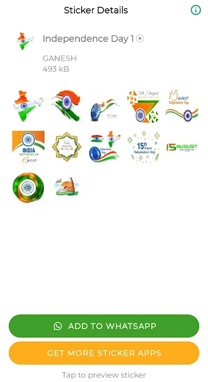 Independence Day WA Stickers Screenshot 2