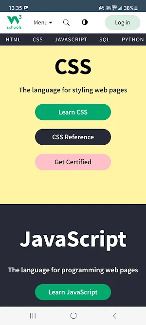 W3Schools : Learn To Code Screenshot 2