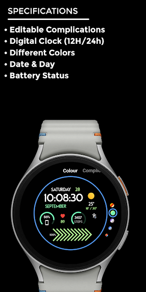 Nighty Digital 40 - watch face Screenshot 3