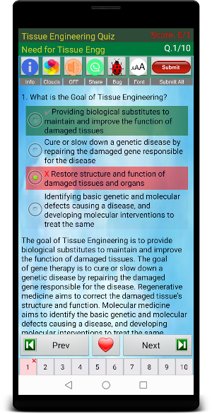 Tissue Engineering Quiz Screenshot 3