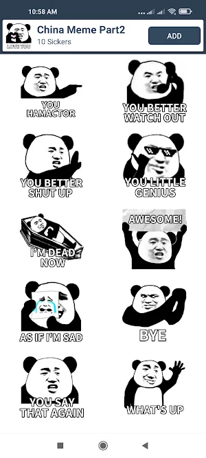 China Meme WAStickerApps Screenshot 1