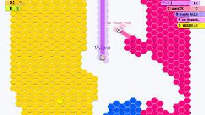 Hexa Land.io Arena grid game Screenshot 3