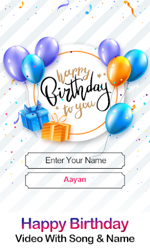 Birthday Video Maker - Birthday Song With Name Screenshot 1